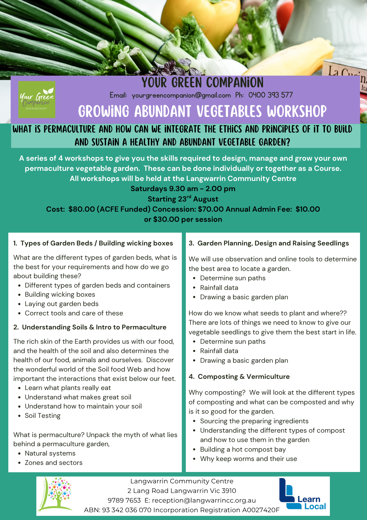 Growing abundant vegetables workshop